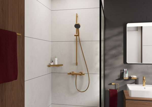 Кольцевой держатель для полотенец Hansgrohe AddStoris 41754140 шлифованная бронза
